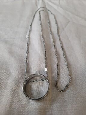 Silver Circle Pendant Necklace